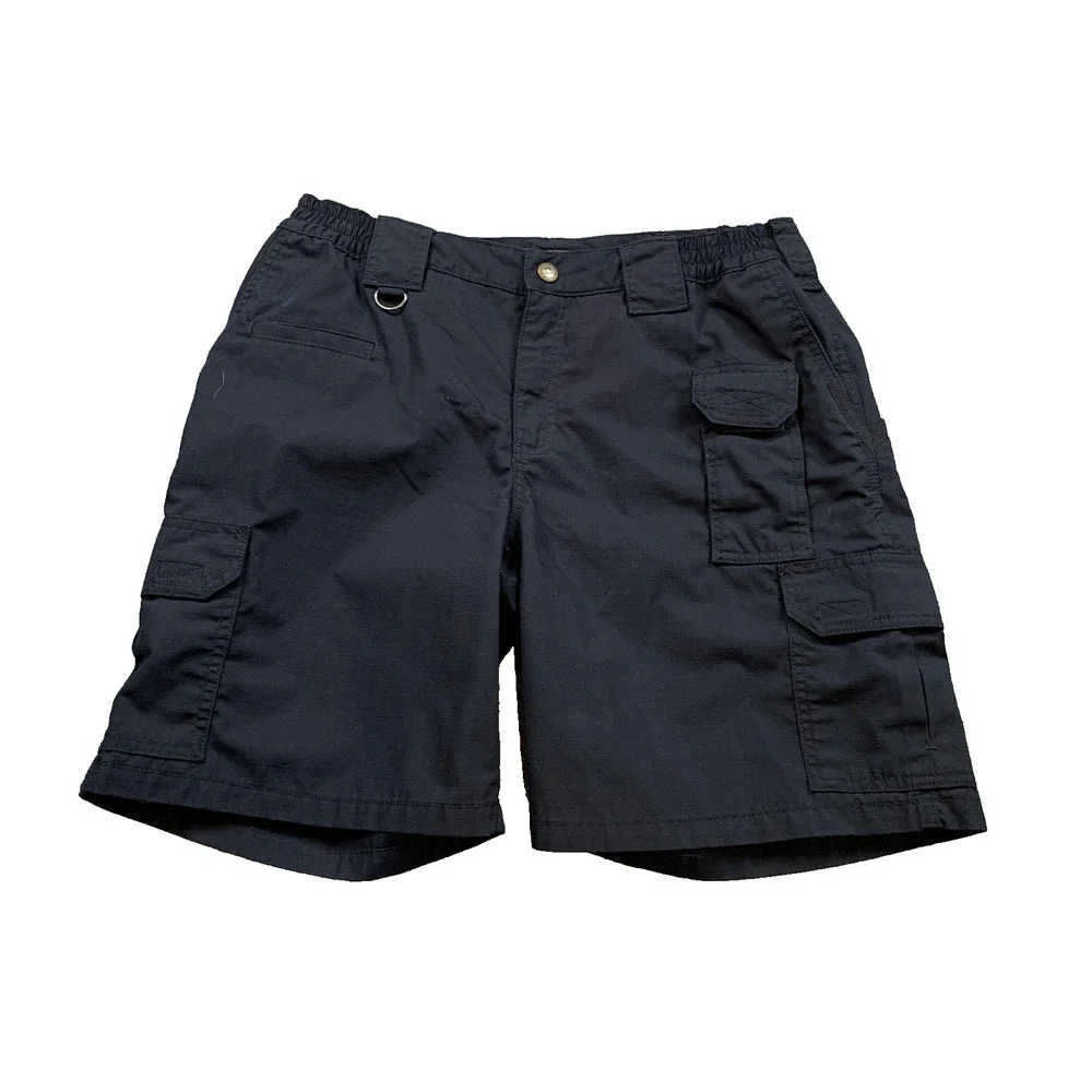 5.11 Tactical Shorts Womens 10 Navy Pro Ripstop Cargo Pockets Elastic Waist Work